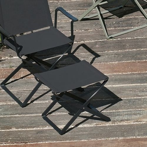 Moderner Fußschemel - Ciak - EMU - Stoff / Aluminium / für Garten