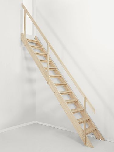 Gerade Treppe - SNAP - FONTANOT - ALBINI & FONTANOT - Holzstufen / mit Holzstruktur / modern