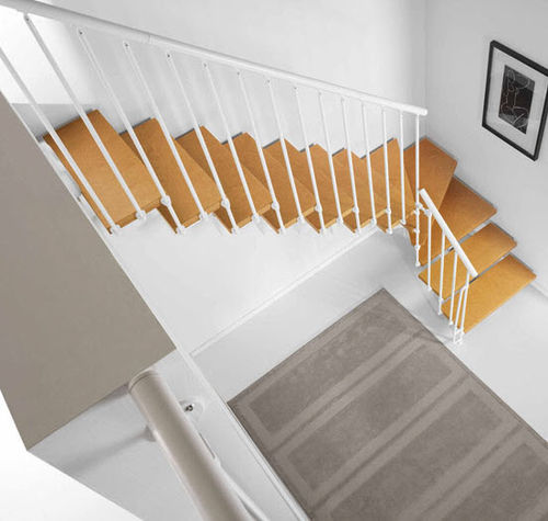 Viertelgewendelte Treppe - MAGIA : 90 - FONTANOT - ALBINI & FONTANOT - Holzstufen / mit Metallstruktur / modern