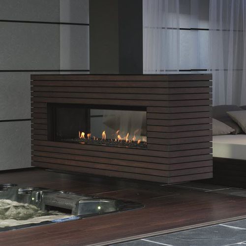 Gaskamin - LUNA DIAMOND 1600 DH  - M-Design - Einbau / doppelseitig / geschlossene Feuerstelle