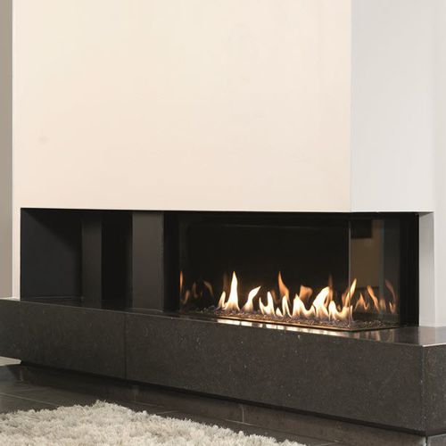 Gaskamin - LUNA DIAMOND 1000 CL/CR - M-Design - Einbau / Ecken / geschlossene Feuerstelle