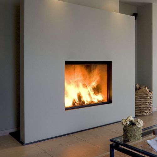 Holzkamin - LUNA DIAMOND 1000V - M-Design - Einbau / Einseitig / geschlossene Feuerstelle
