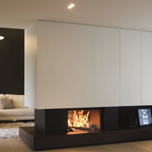 Holzkamin - LUNA DIAMOND 1000DV - M-Design - Einbau / doppelseitig / geschlossene Feuerstelle