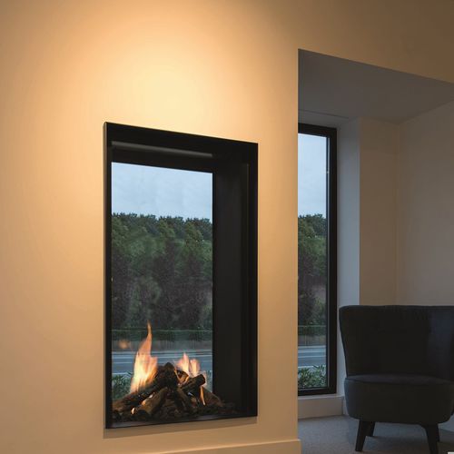 Gaskamin - TRUE VISION 850 DVL - M-Design - wandmontiert / Einseitig / geschlossene Feuerstelle