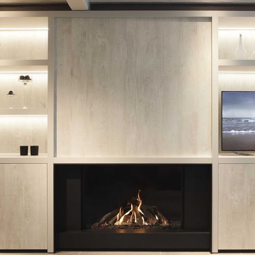 Gaskamin - TRUE VISION 1150V - M-Design - bodenstehend / Einseitig / geschlossene Feuerstelle