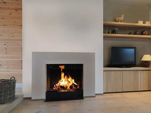 Holzkamin - LUNA DIAMOND 850V - M-Design - Einbau / Einseitig / geschlossene Feuerstelle