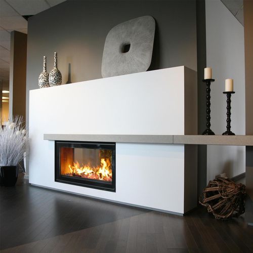 Doppelseitiger Kamineinsatz - VENUS 850D GREEN PLUS TWO FACES - M-Design - Holz