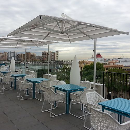 Quadratischer Sonnenschirm - TALENTO - Edengarden Patio Umbrellas - wandmontiert / Ampel / Acrylgewebe