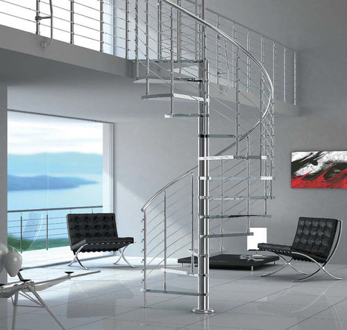 Wendeltreppe - DIABLE - SK SYSTEME - Glasstufen / mit Metallstruktur / modern