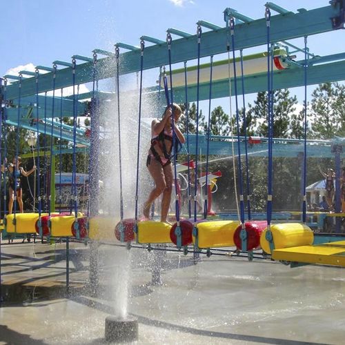 Spielplatzgerät für Aquapark - AQUACOURSE - WhiteWater - Edelstahl / Kordel