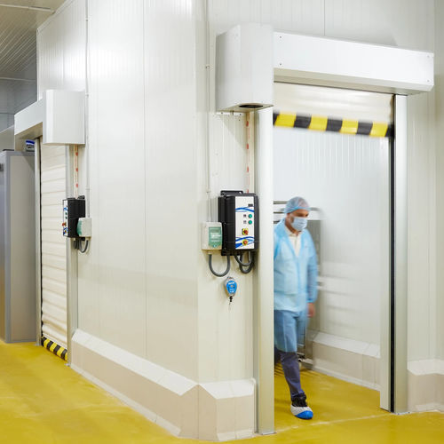 Industrie-Rolltor - Manusa - anodisiertes Aluminium / Polyester / automatisch