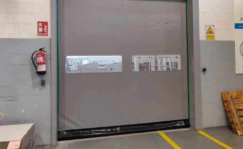 Rollendes Industrietor - Manusa - Streifenvorhang / Roll / aus Edelstahl 304