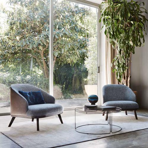 Moderner Sessel - ST.TROPEZ - Ditre Italia - Leder / Stoff / Holz