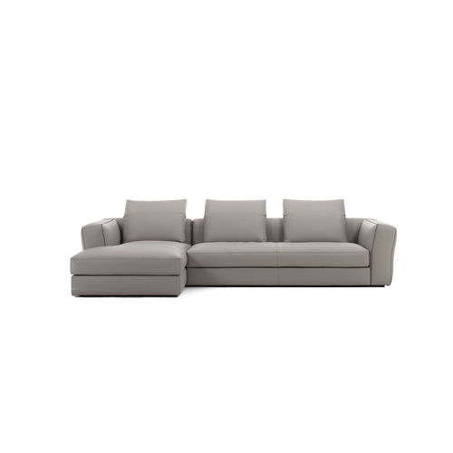 Modulsofa - FLOWER - cierre - modern / Leder / schrägstellbar