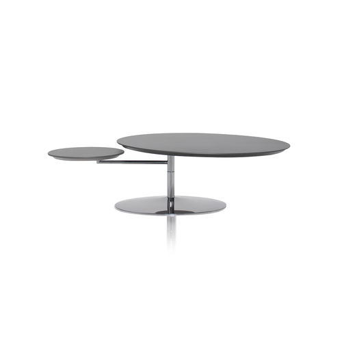 Moderner Couchtisch - CIRCUS - cierre - lackiertes MDF / aus verchromtem Metall / rund