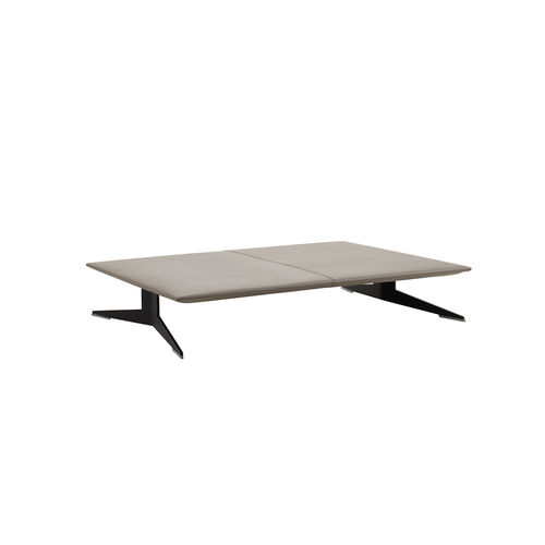 Moderner Couchtisch - BLUE - cierre - Metall / Leder / rechteckig