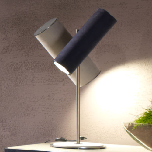 Tischlampe - ANDROMEDA - cierre - Aluminium / Leder / modern