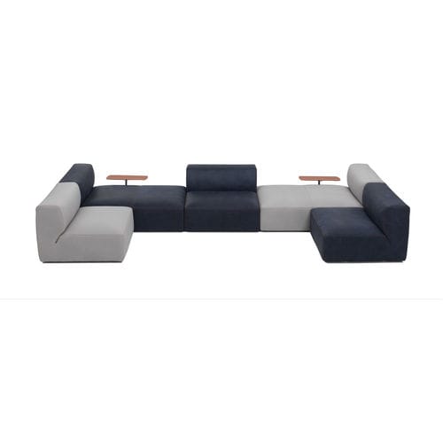 Modulsofa - PLAY - cierre - modern / Leder / mit integriertem Tisch
