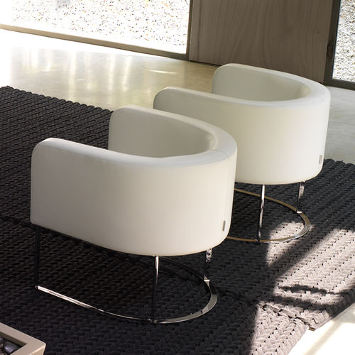 Moderner Sessel - VINCI - cierre - Leder / Bridge / braun