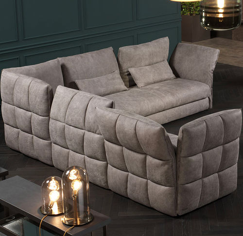 Modulsofa - EVA DUE - cierre - modern / Leder / schrägstellbar