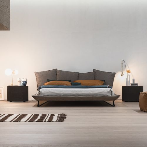 Doppelbett - DON - cierre - modern / Polster / Kopfteil