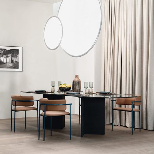 Moderner Esstisch - WINGS - cierre - Hartglas / Keramik / Marmor