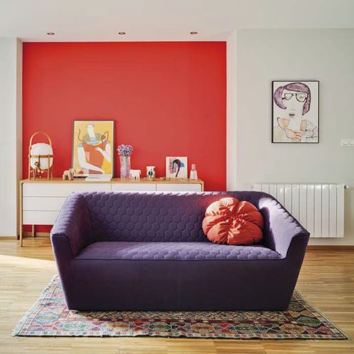 Modernes Sofa - TEA - SANCAL - Trevira CS® / braun / weiß