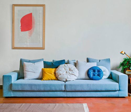 Modernes Sofa - CITY - SANCAL - Stoff / beige / weiß