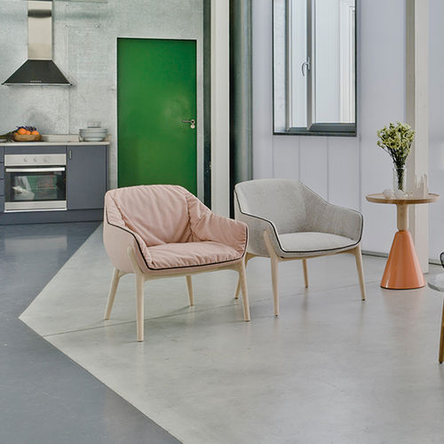Moderner Sessel - NIDO - SANCAL - Stoff / Esche / Metall