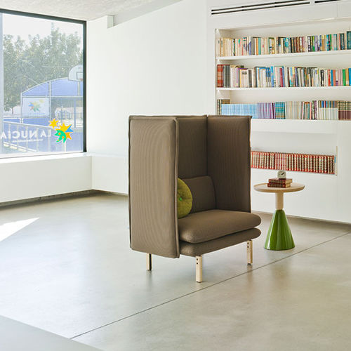 Moderner Sessel - REW - SANCAL - Stoff / mit hoher Rückenlehne / grau