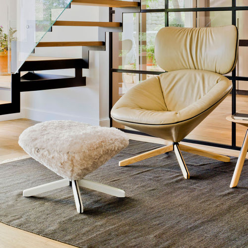 Moderner Fußschemel - TORTUGA - SANCAL - Stoff / Leder / für den Innenraum
