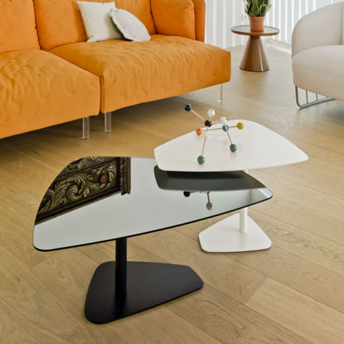Moderner Couchtisch - ROCK - SANCAL - Holz / Glas / für Privatgebrauch