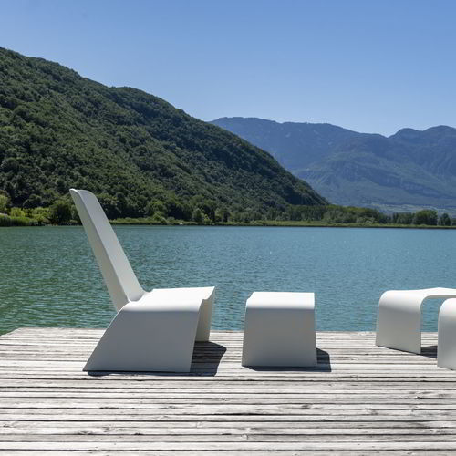 Moderner Sessel - LAND - PLANK - Kunststoff / grau / schwarz