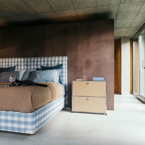 Moderner Nachttisch - USM Haller - USM Modular Furniture - Metall / rechteckig / mit Schublade
