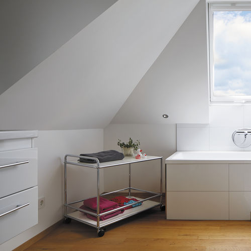 Modulregal - USM Haller - USM Modular Furniture - niedrig / mit Rollen / modern