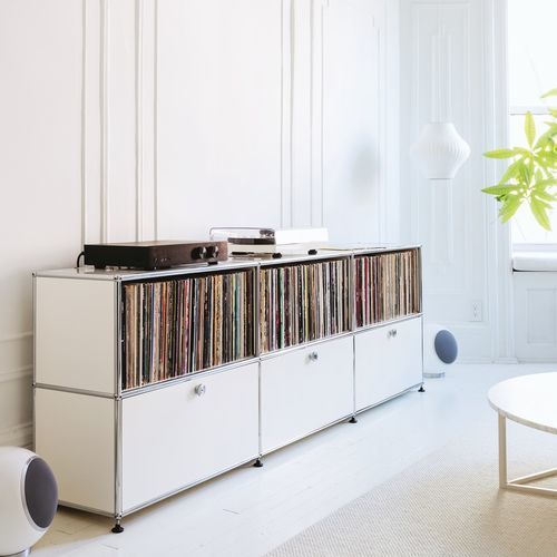 Modernes Sideboard - USM Haller - USM Modular Furniture - Metall / maßgefertigt / modular