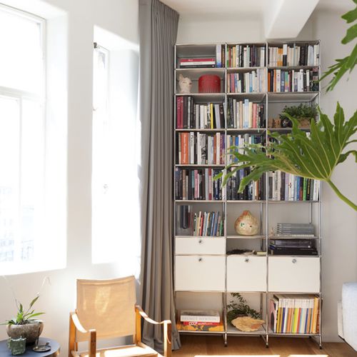 Modul-Bücherregal - USM Haller - USM Modular Furniture - hoch / modern / Metall