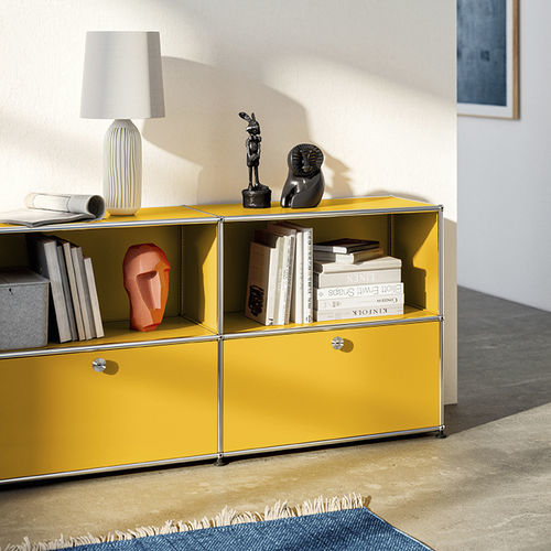 Modernes Sideboard - USM Haller - USM Modular Furniture - Metall / mit Regal / modular
