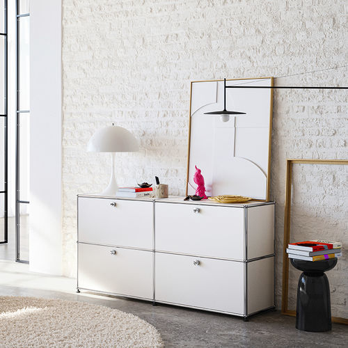 Modernes Sideboard - USM Haller - USM Modular Furniture - Metall / modular / mit Schwingtür