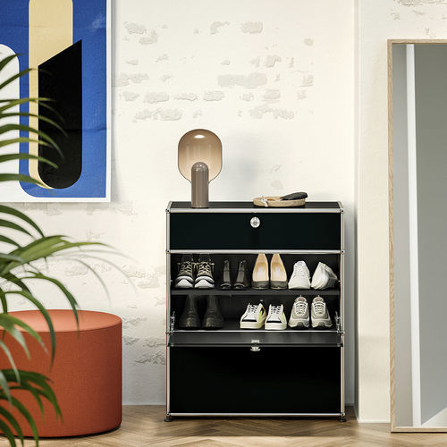 Moderner Schuhschrank - USM Haller - USM Modular Furniture - selbsttragend / Metall / für Privatgebrauch