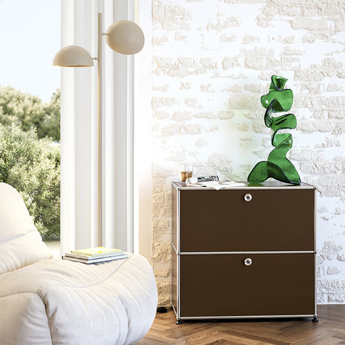 Modernes Sideboard - USM Haller - USM Modular Furniture - Metall / modular / mit Schwingtür