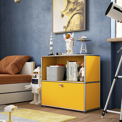 Moderner Nachttisch - USM Haller - USM Modular Furniture - Metall / Gestell aus Metall / rechteckig