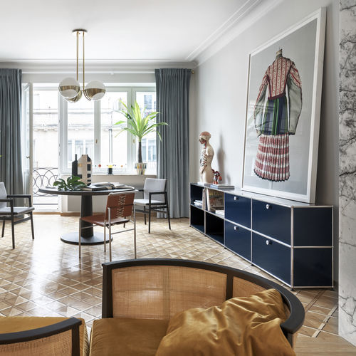 Modernes Sideboard - USM Haller - USM Modular Furniture - Metall / maßgefertigt / modular