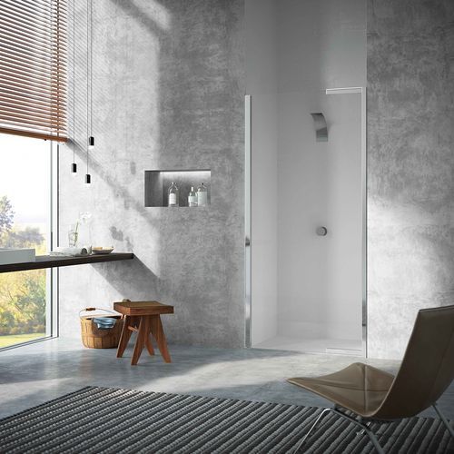 Glas-Duschkabine - calibe - Edelstahl / Aluminium / für Nischen