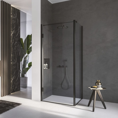 Glas-Duschkabine - calibe - Aluminium / für Eckeinbau / für Privatgebrauch