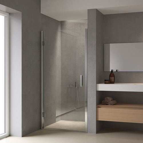 Glas-Duschkabine - BITHIA - calibe - Edelstahl / Aluminium / einflügelig