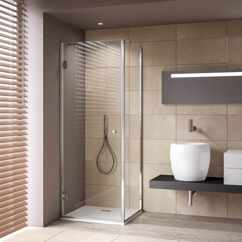 Edelstahl-Duschkabine - THIANA - calibe - für Eckeinbau / für Privatgebrauch / Transparentglas