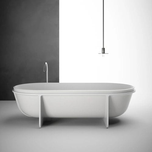 Ovale Badewanne - CONTROSTAMPO - FALPER - freistehend / für Wohnungen / Cristalplant®
