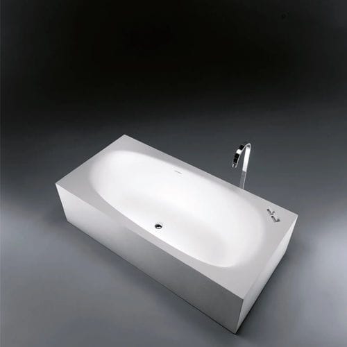 Ovale Badewanne - VASCAMISURA - FALPER - auf Füßen / für Wohnungen / Cristalplant®