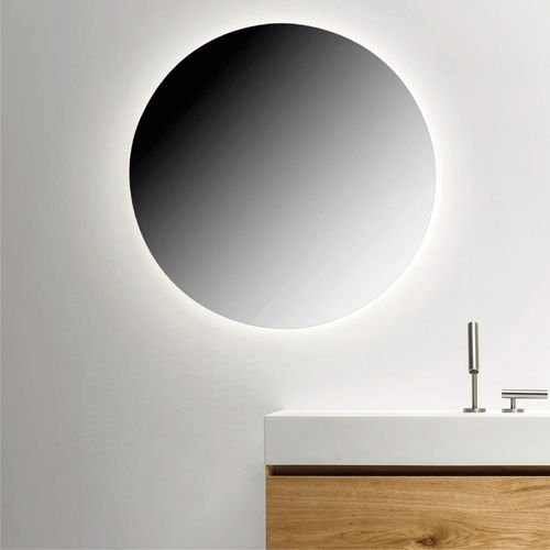 Wandmontierter Spiegel für Badezimmer - FALPER - modern / rund / Stahl